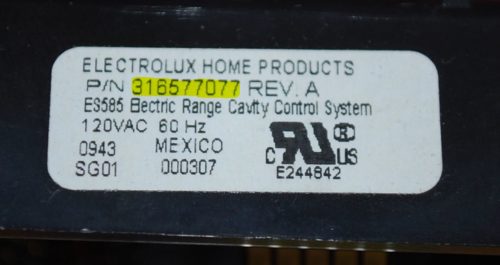 Part # 316577077 Frigidaire Oven Electronic Control Board (new)