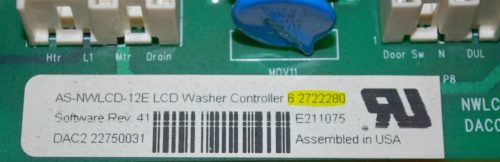 Part # 62722280 Maytag Washer Touch Screen Electronic Control Board (used)