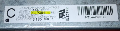 Part # 8507P301-60, 74009981 Maytag Oven Electronic Control Board (used, overlay fair)