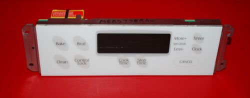 Part # 7601P553-60, 74003683 Maytag Oven Control Board and Clock (used, overlay fair - White)