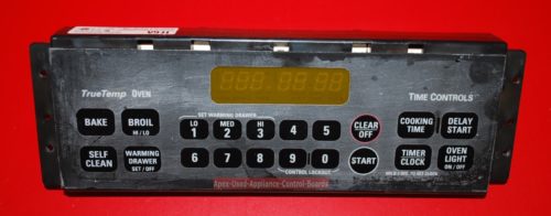 Part # 183D9817G001, WB27K10221 GE Oven Electronic Control Board (used, overlay poor)