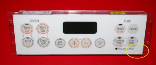 Part # 183D9935P002, WB27K10202 GE Oven Electronic Control Board (used, overlay fair - Bisque)