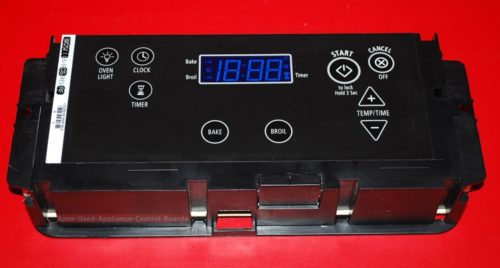 Part # W10271747 - Whirlpool Oven Electronic Control Board And Clock (used, overlay very good)
