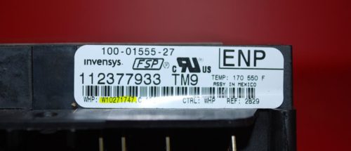 Part # W10271747 - Whirlpool Oven Electronic Control Board And Clock (used, overlay very good)