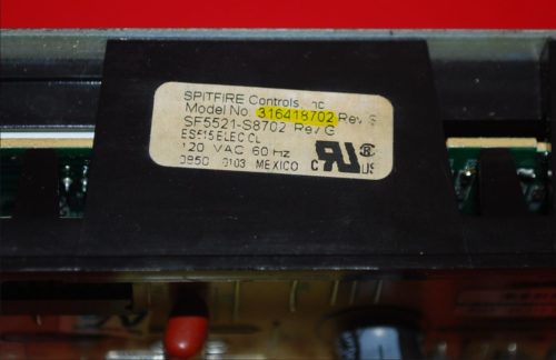 Part # 316418702 Frigidaire Oven Control Board (used, overlay fair - White)
