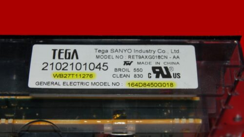 GE Oven Control Board - 164D8450G018 | WB27T11276 (overlay good - Black)