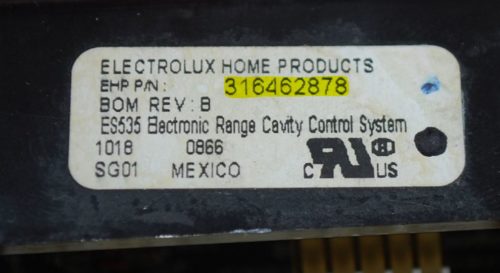 Part # 316462878 Frigidaire Oven Electronic Control Board (used, overlay good - White)