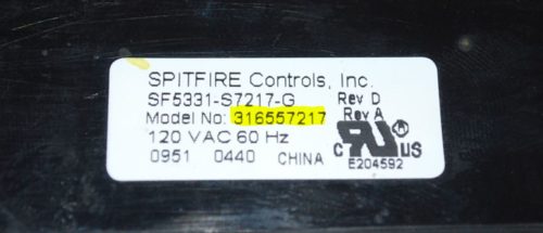 Part # 316557217 Frigidaire Gas Oven Electronic Control Board (used, overlay fair)