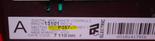 Part # 8507P357-60 Maytag Oven Electronic Control Board (used, overlay fair)