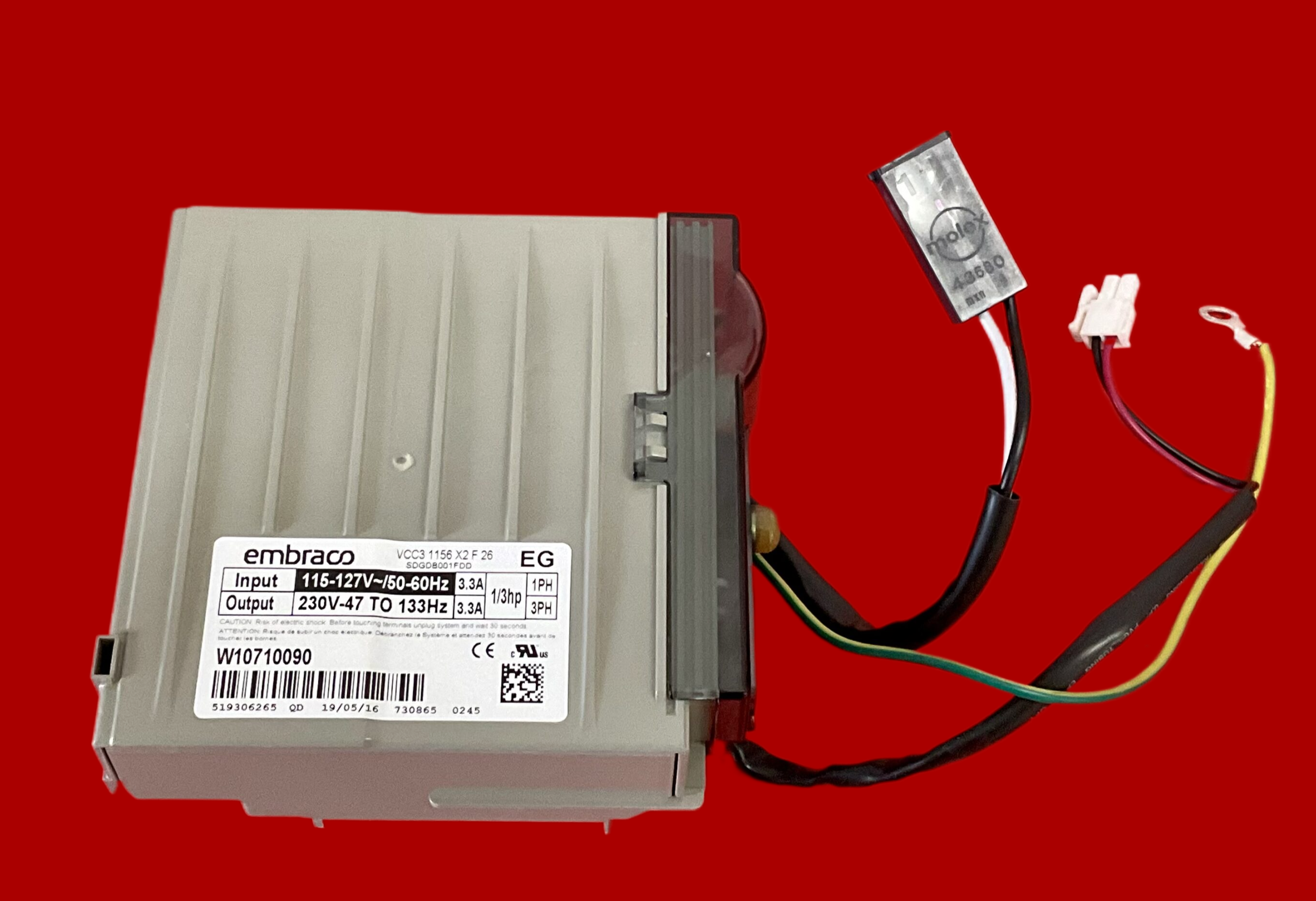 Part # W10710090 | VCC3 1156 X2 F 26 | Whirlpool