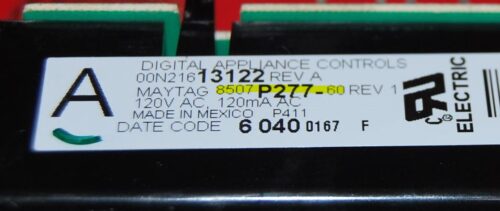 Part # 8507P277-60 Maytag Oven Electronic Control Board (used, overlay fair - Bisque)