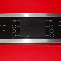 Part # 740011966, 74009716, 8507P218-60 Jenn-Air Wall Oven Control Panel And Control Board (used, overlay good - Stainless Steel/Black)