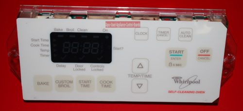 Part # 9761114, 6610451 Whirlpool Oven Electronic Control Board (used, overlay very good)