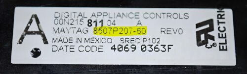 Part # 74009229 | 8507P207-60 | Maytag Oven Control Board (overlay fair - Black)
