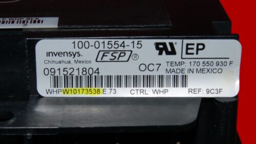 Part # W10173538 | W10876180 | Whirlpool Oven Control Board (overlay fair - Black)
