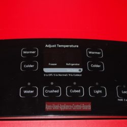 Part # 200D7355G006, WR55X23210 GE Interface Dispenser Assembly Control Board And Touch Pad (used)