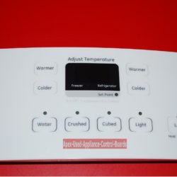 Part # WR55X23213, 200D7355G006 GE Refrigerator Dispenser Control Board And Touch Pad (used, overlay fair)