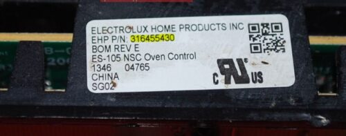 Part # 316455430 | Kenmore Gas Oven Control Board (overlay fair - White)