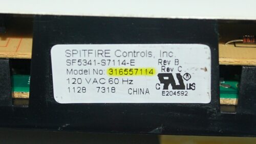 Part # 5304511908 | 316557114 | Frigidaire Oven Control Board (overlay fair - White)