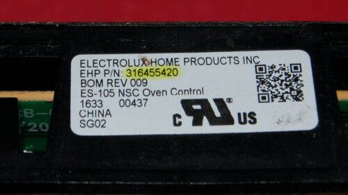 Kenmore Oven Control Board - 316455420 (overlay fair - Black)