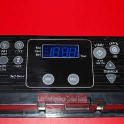 Part # W10108230 Whirlpool Oven Electronic Control Board (used, overlay very good)