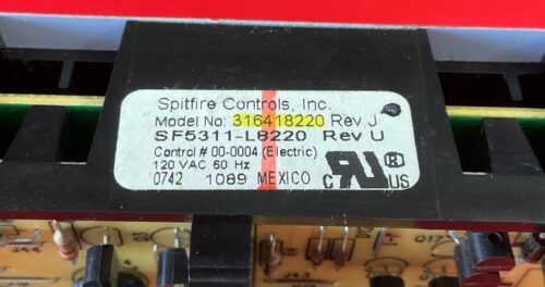 Part # 316418220 - Frigidaire Oven Control Board (used, overlay fair - White)