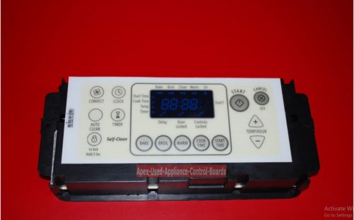 Part # W10114381 Whirlpool Oven Electronic Control Board (used, overlay good)