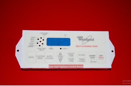 Part # 8053158, 6610157 Whirlpool Oven Electronic Control Board (used, overlay good)