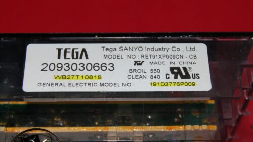 Part # WB27X45466 | WB27T10818 | 191D3776P009 | GE Oven Control Board (overlay fair - Black)