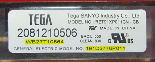 Part # WB27T10864 | 191D3776P011 | GE Oven Control Board (overlay fair - Silver)