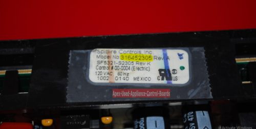 Part # 316452305 Frigidaire Oven Electronic Control Board And Clock (used, overlay good)