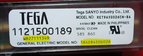 Part # WB27T11349 | 164D8450G026 | GE Oven Control Board (overlay fair - Black)