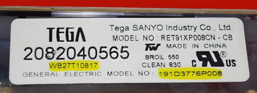 Part # WB27T10817 | 191D3776P008 | GE Oven Control Board (overlay fair - White)