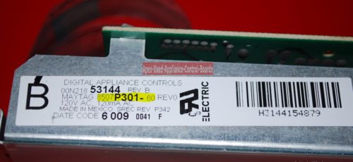 Part # 8507P301-60, 74009981 Maytag Oven Electronic Control Board And Clock (used, overlay fair)