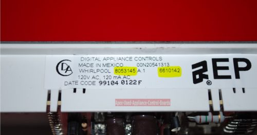 Part # 8053145, 6610142 Whirlpool Oven Electronic Control Board (used, overlay fair)