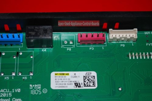 Part # W11038140 Whirlpool Oven Electronic Control Board (used, overlay very good)