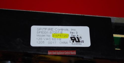 Part # 316557207 Frigidaire Oven Electronic Control Board (used, overlay good)