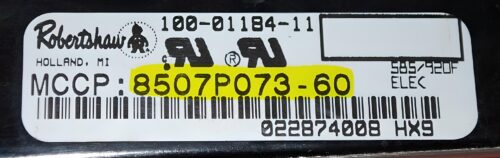 Part # WP12001628 | 8507P073-60 | Whirlpool Oven Control Board (overlay fair - Bisque)