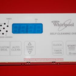 Part # 8522475, 6610311 Whirlpool Oven Electronic Control Board (used, overlay fair)
