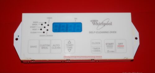 Part # 8522475, 6610311 Whirlpool Oven Electronic Control Board (used, overlay fair)