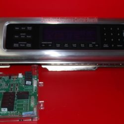 Part # W10181439 | W10190662 | 9761566 | W10181438 - $299 Whirlpool Oven Control Panel And Control Boards (used, overlay good - Black)