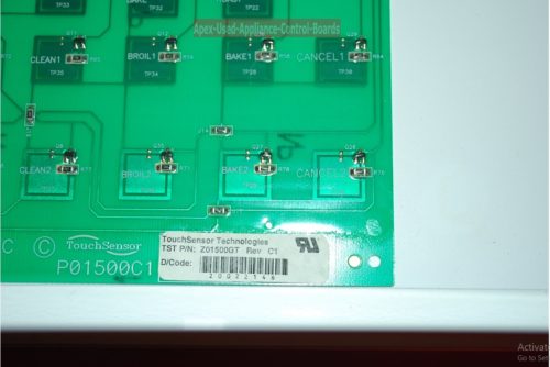 Part # 71003435, 74006613, 71003424 Jenn-Air Wall Oven Control Panel With Control Boards - 3 Piece Set. (used, overlay very good)