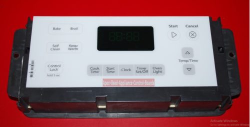 Part # W10834011 Whirlpool Oven Electronic Control Board (used, overlay fair)
