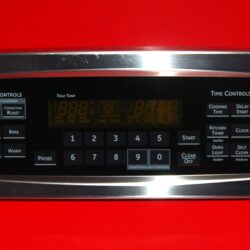 Part # WB36T11321 | WB27T11291 | 164D6476G070 GE Built-in Oven Control Panel And Control Board (used, overlay good - Stainless Steel/ Black)