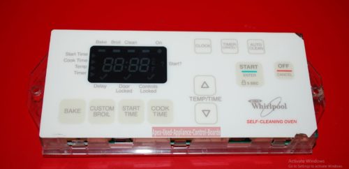 Part # 9761114, 6610451 Whirlpool Oven Electronic Control Board (used, overlay fair)