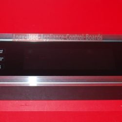 Part # W10358172 | W10317343 | W10708462 - Kitchen-Aid Wall Oven Panel And Control Boards (used, overlay very good - Stainless Steel / Black)