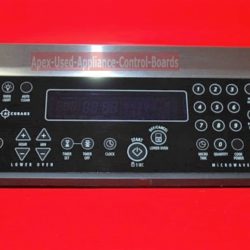 Part # W10105800, 8302848, W10172473 Whirlpool Wall Oven Panel Assembly and Control Board (used, overlay good)