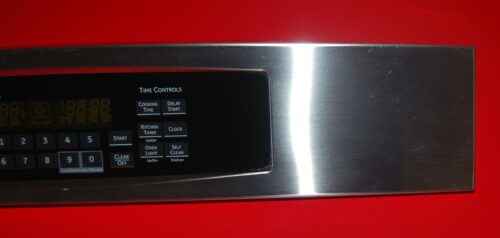 Part # WB36T11321 | WB27T11291 | 164D6476G070 GE Built-in Oven Control Panel And Control Board (used, overlay good - Stainless Steel/ Black)