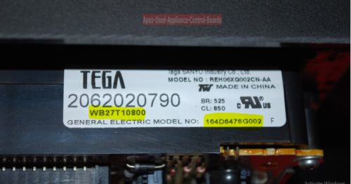 Part # WB36T10559, WB27T10800, 164D6476G002 GE Built In Oven Control Panel With Control Board (used, overlay good)
