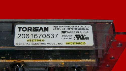 Part # WB27T10830 | WB27X45466 | 191D3776P010 | GE Oven Control Board (overlay fair - Black)